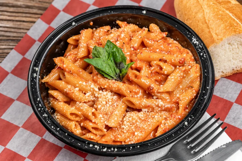 Pasta with vodka sauce